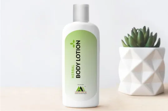 Herbal body lotion for smoothing skin 